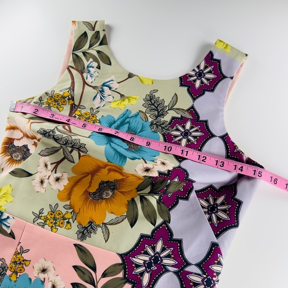 Anthropologie Maeve Lissa Twill Floral Multicolor Sheath Sleeveless Dress Size 2 - Picture 12 of 16